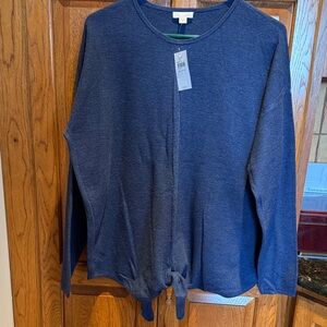 J. Jill Navy Knit Top